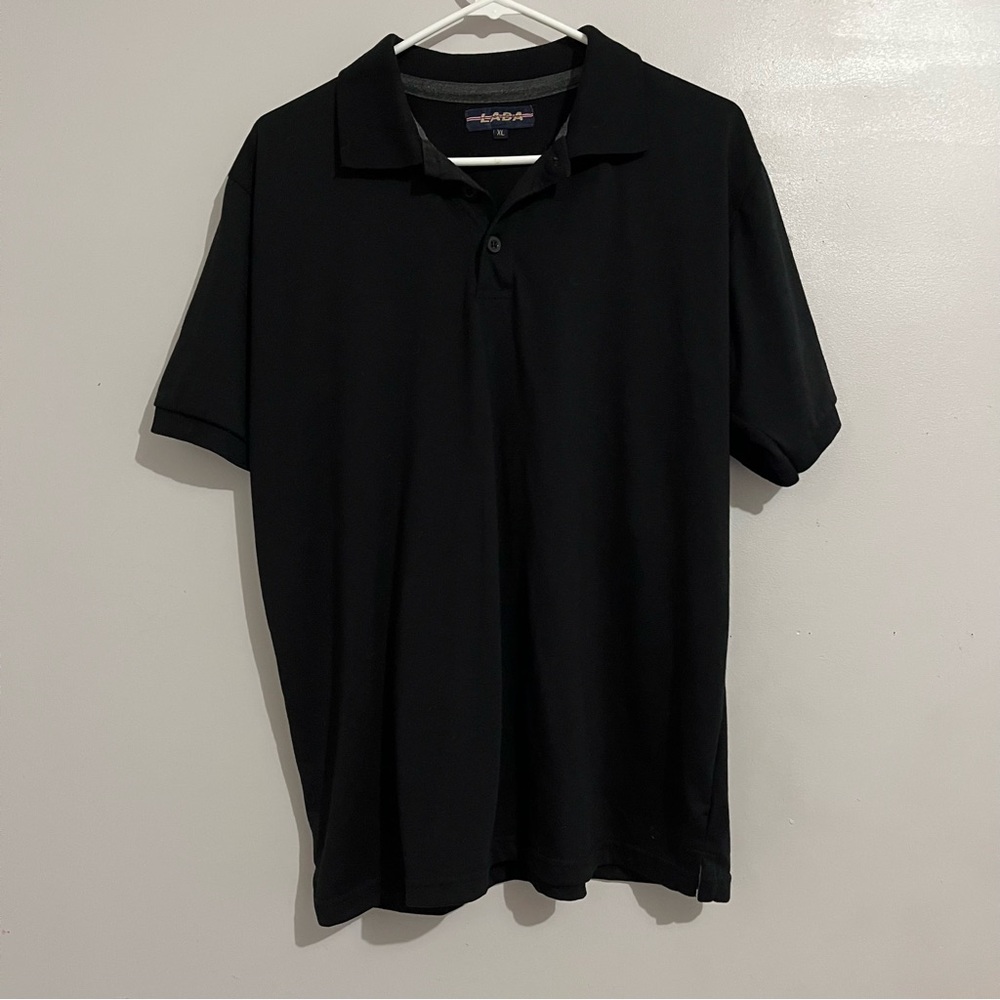 Men's Classic Black Polo Shirt XL LADA